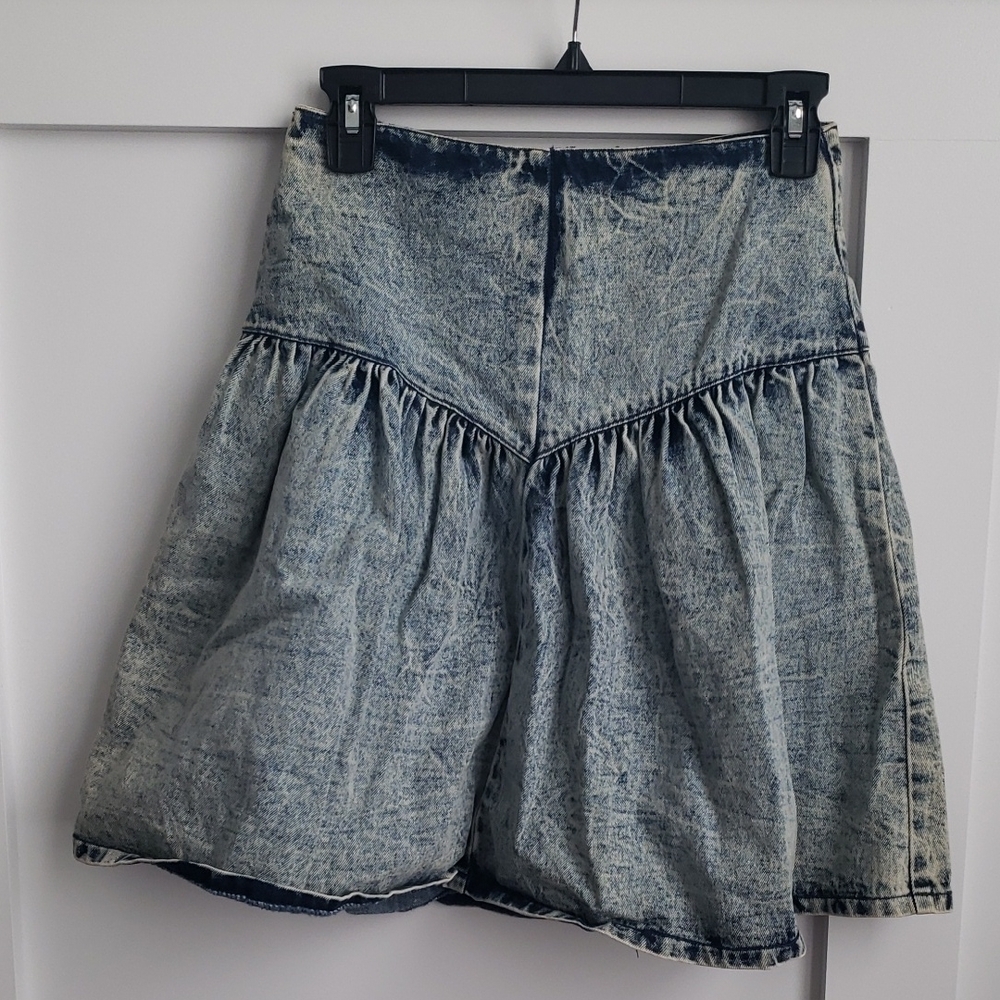 Vintage 80s Denim Skater Skirt